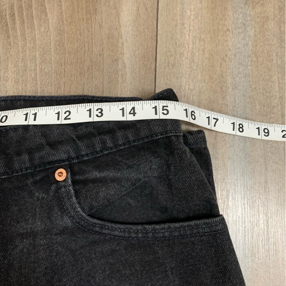 Vintage 90s Levi’s 551 made in USA red tan relaxed fit jeans black size 14 - Picture 4 of 6